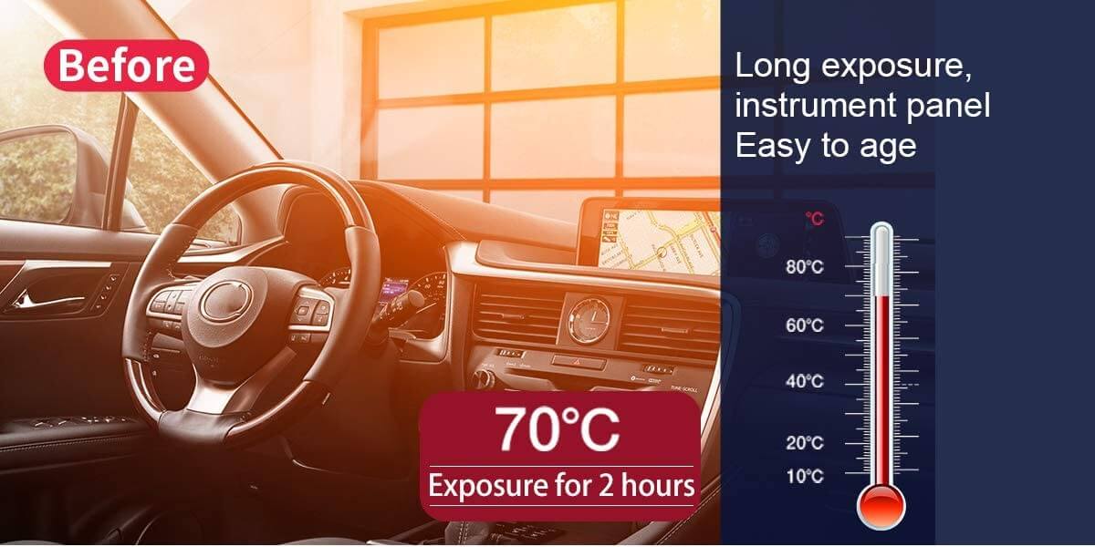Foldable car windshield sun shade umbrella block UV 5 sun shade umbrella temperture compare 1