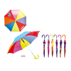 Solid color automatic kids umbrella