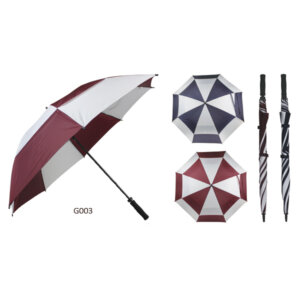 double layer manual open windproof golf umbrella
