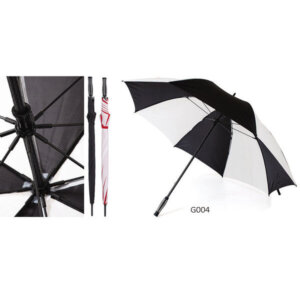 Manual open solid color windproof golf umbrella