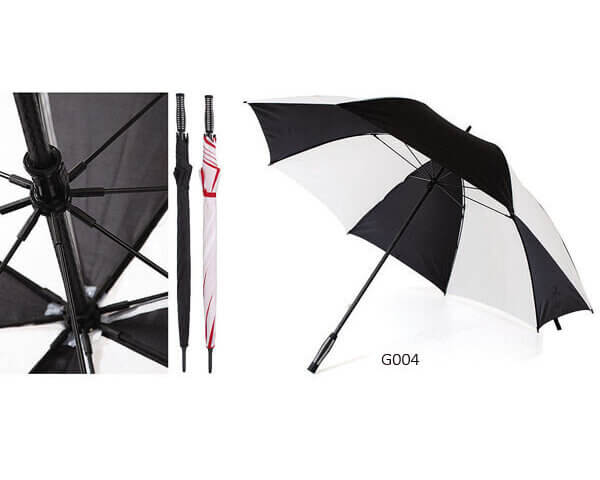 Manual open solid color windproof golf umbrella