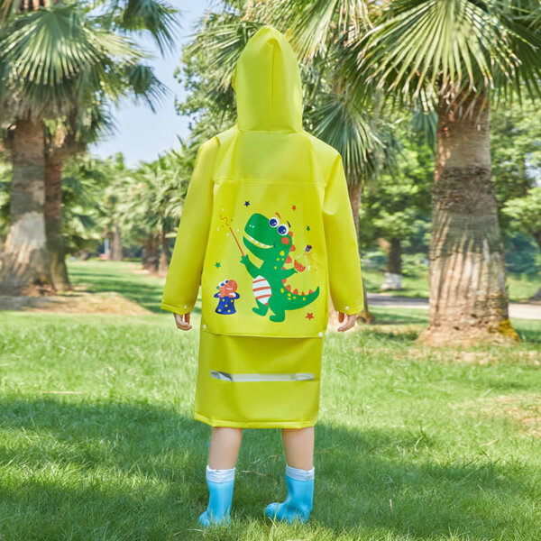 Dinosaur print children EVA raincoat