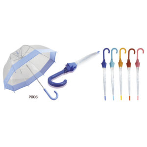 Stick automatic Dome shape clear umbrella