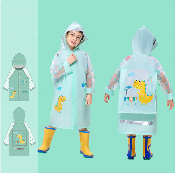 Rain poncho for primary school students