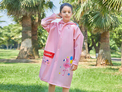 portable kids eva raincoat