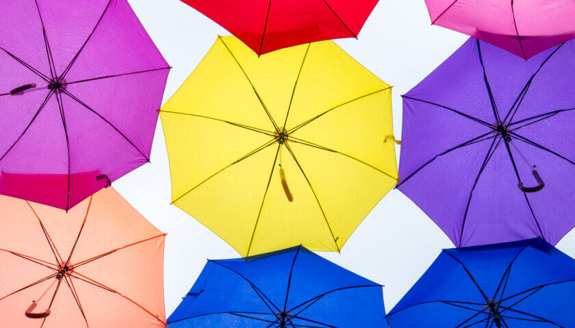 umbrella industry-colorful umbrellas sky